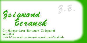 zsigmond beranek business card